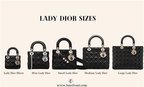 lady dior bag size chart|Lady Dior Bag price list.